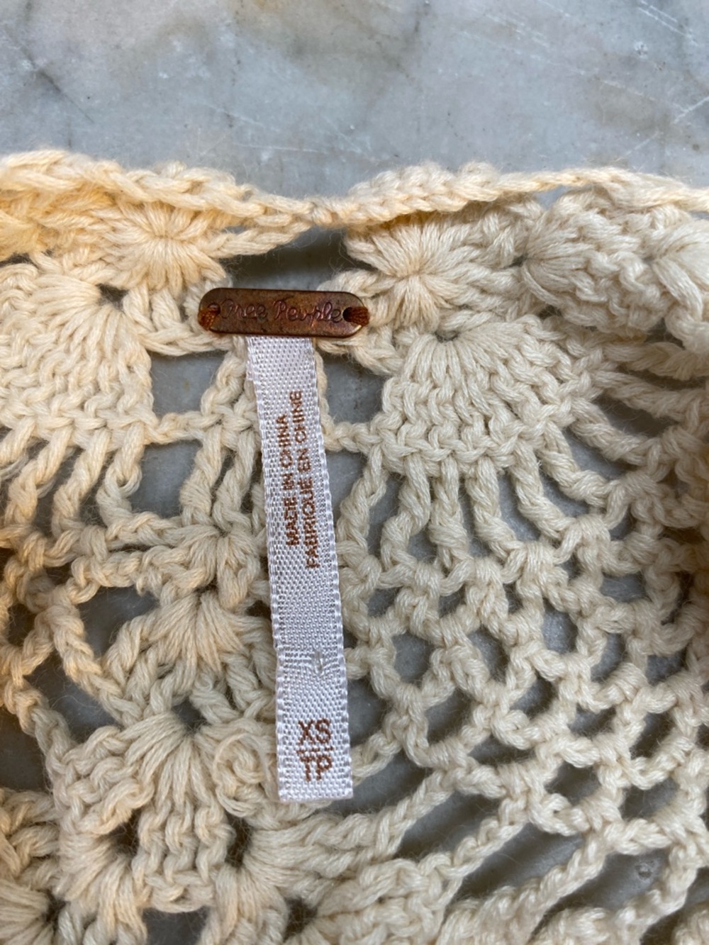 Free People Cream Crochet Beach Cover - Picture 6 of 7